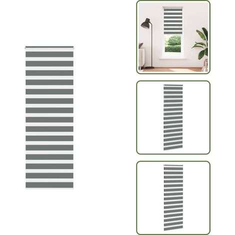 The Living Store Doppelrollo Dunkelgrau 80x200 cm Stoffbreite 75,9 cm Polyester - Doppelrollo (1/5)