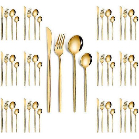 Cuillères à café et à thé de 13 cm, lot de 6, en acier inoxydable doré, mini-cuillères pour desserts et café, cuillères à café à demi-tasse résistantes pour desserts (1/5)