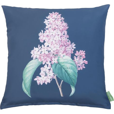 Gardenista - Coussin imprimé d'extérieur, 45x45 cm coussins décoratifs résistants à l'eau, oreillers carrés avec rembourrage en fibres creuses, oreillers de jardin légers - Floral campagnard bleu (1/5)