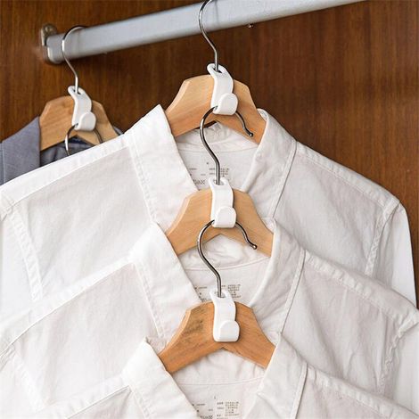 Lot de 50 connecteurs de cintres, crochets d’extension pour rangement dressing (1/3)