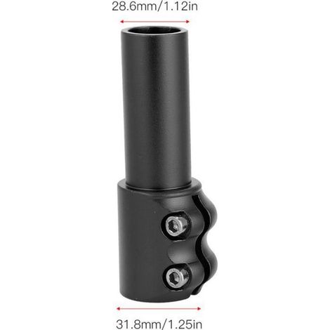 Potence Vélo VTT Réglable en Hauteur Compatible Guidons Noir (1/5)