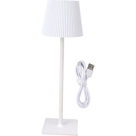 Lampada da Tavolo LED Senza Fili in Metallo, Design Moderno 36cm, Luce Dimmerabile Touch 3 Temperature, Ricaricabile USB-C, Ideale per Casa e Ufficio (1/5)