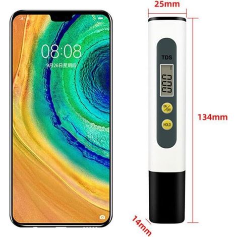 Testeur TDS - Stylo LCD Mesure Qualité Eau 0-9990 Ppm - Pour Eau Potable Piscine Hydroponique Aquarium - 1 Pièce (1/4)