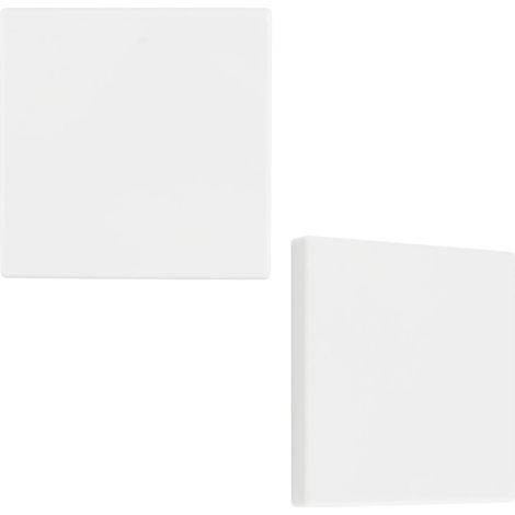 Lot de 2 plaques de sortie vides sans vis, plaque frontale en plastique blanc pour interrupteur, prise de courant (89 mm) (1/5)