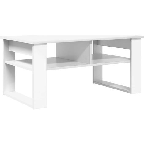 Table basse Blanc 96 x 54 x 44 cm Bois d'ingénierie