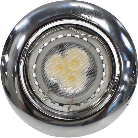 Empotrable LED GU10 7W redondo basculante cromo