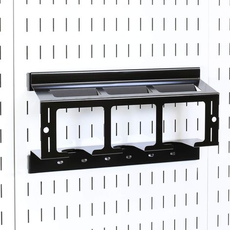 Porte-outils électriques compact pour perceuse à percussion et batterie - Panneau perforé (noir) (1/5)