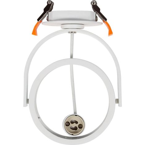 Aro Downlight Empotrable Circular Direccionable para Bombilla LED GU10 AR111 Blanco