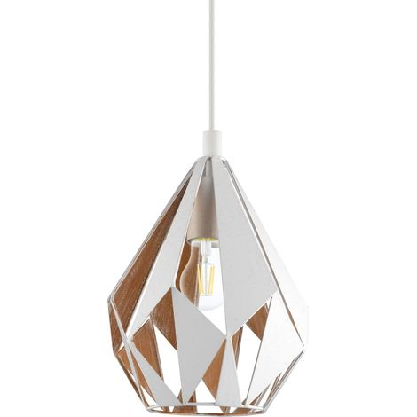 Eglo Carlton 1 Lampadario a Sospensione. 60 W, Bianco, Oro, diametro di 20,6 cm (1/5)