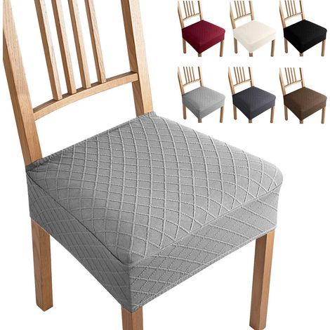 Jacquard Stuhlbezüge 6er Set - Stretch Hussen abnehmbar & waschbar für Esszimmer, Küche (1/5)