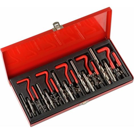 Kit de réparation de filetage métrique 131 pièces, forets hélicoïdaux M5 M6 M8 M10 M12 (Royaume-Uni) (1/5)