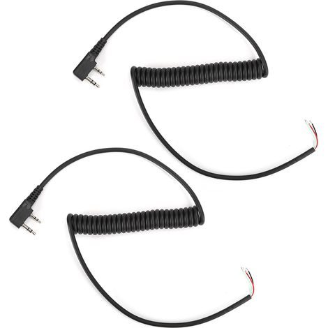 Lot de 2 câbles micro-haut-parleur 2 broches 4 fils pour Baofeng UV5R et Kenwood TK370 (1/5)