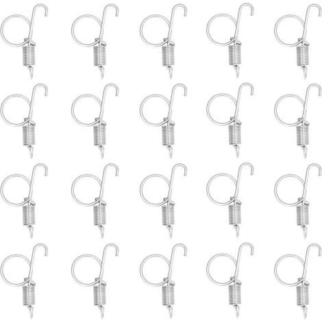 Ulisem20 pcs Cage Porte Fixation Doigt Ressort, Métal Snap Loquet Crochet Multifonctionnel Cage Porte Mousqueton pour Cage Porte (1/4)