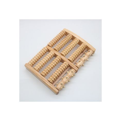 Rouleau de massage en bois pour les pieds - Réflexologie plantaire relaxante-AquaForge (1/4)