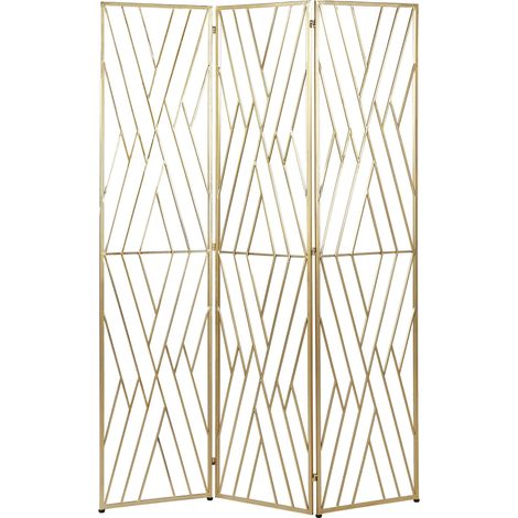 3 Panel Room Divider ASOLO Gold 117 cm 170 cm