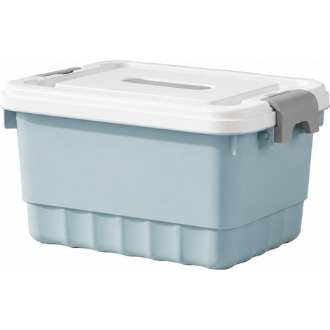 Boîte de rangement avec couvercle bleu 18.8 x 25.4 x 14.2 (1/5)
