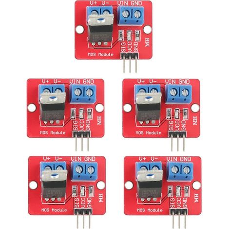 Stück 3,3V/5V MOSFET-Treibermodule PWM-Ausgangstreiberplatinen Ausgang 0‐24V