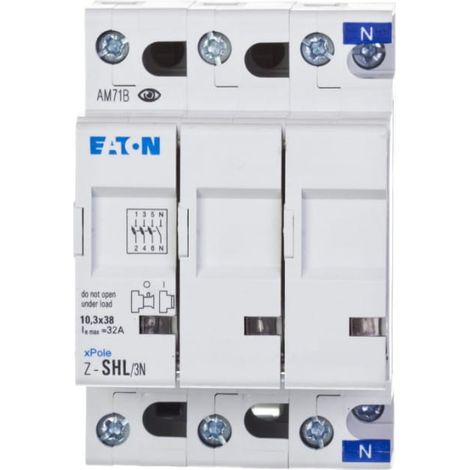 Interruptor fusible cilíndrico 3PN 10x38mm ZSHL3N 263887
