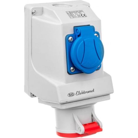 Steckdose 16A 4P 400V IP44 GSC fest kombiniert GSC-16A/4 921841