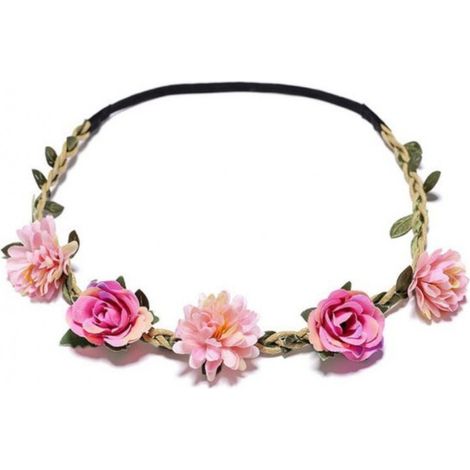 Ghirlanda per capelli fatta di fiori su un elastico in stile boho PER una ragazza