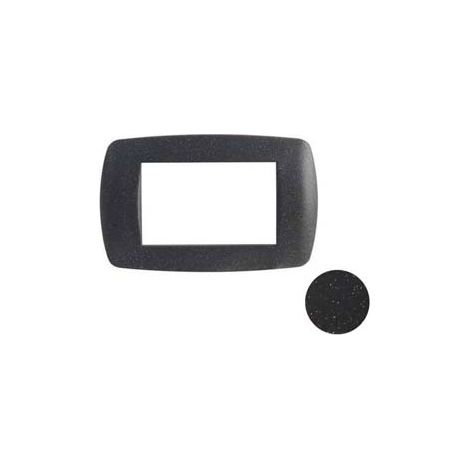 PLACCA 3 POSTI MILLENNIUM NERO FLASH- - 3 posti - mm.123x84h. (7843.TN) - 15 pezzi MARLANVIL