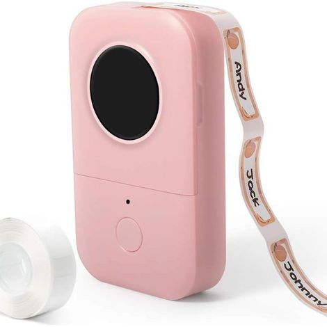 Imprimante d'étiquettes D30 - Mini imprimante d'étiquettes thermique portable Bluetooth rose (1/5)