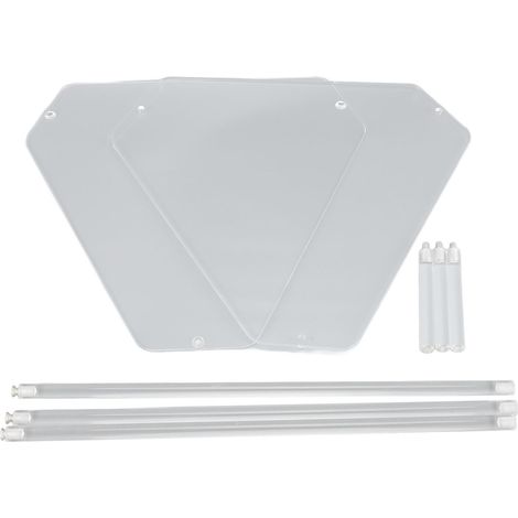 Acrylic End Table 2 Tier Corner Side Table Small Corner Table for Living Room Bedroom Balcony Easy Assembly (1/5)