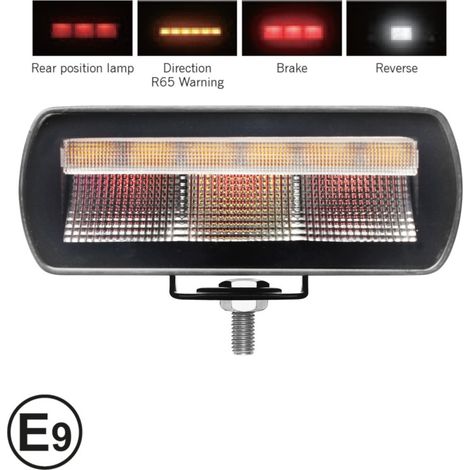 Multifunktionale LED-Rückleuchte Promolink – Positionslicht / Blinker / Rückfahrlicht / Warnblinklicht mit 4 Funktionen, IP67/69