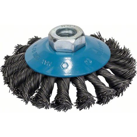 Spazzola conica - filo intrecciato - 100 mm, 0,5 mm, 12 mm, M14 Bosch Accessories 2608622011 Diametro 100 mm