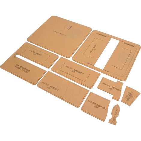 Gabarit transparent en acrylique pour la fabrication de portefeuilles, kit de moules et outils de maroquinerie