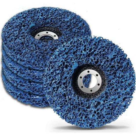 Cleaning Discs 125 x 22mm, Angle Grinder Sanding Discs Painted Sanding Discs - Pack of 5 Blue (1/5)