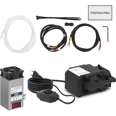 Laser air assist con piastra di messa a fuoco fissa 10 w 27 l/min per taglio/incisione laser gomma lega di alluminio nero 140009224