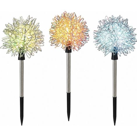 Lampes solaires d'extérieur à piquet, lampe de jardin pour décoration de Noël