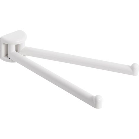 Porta Asciugamani a Snodo Bianco Accessori Bagno in Plastica Durolite (1/5)