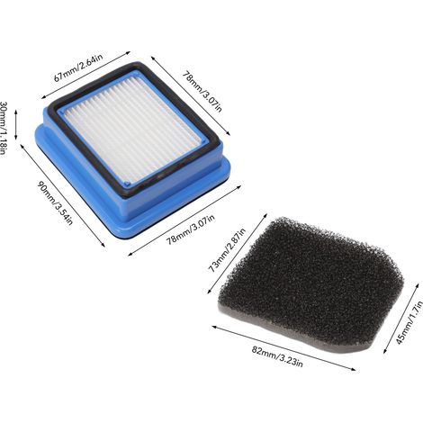 Ortviai Filtres de rechange pour aspirateur AEG QX6/QX7/QX8 – Lot de 2 filtres + 2 cotons filtrants en ABS (1/4)