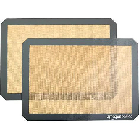 Basics Rectangulaire, tapis de cuisson en silicone, 2 pièces, Beige/Gris, 29.5cm x 42.0cm Produit pratique pour la maison et l'usage (1/4)