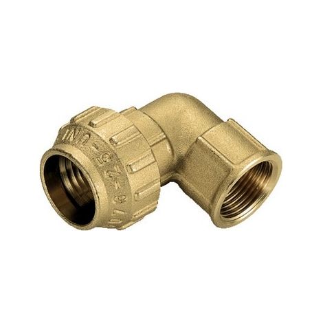 RACCORDO CURVO FEMMINA IN OTTONE TIEMME 2" x 63