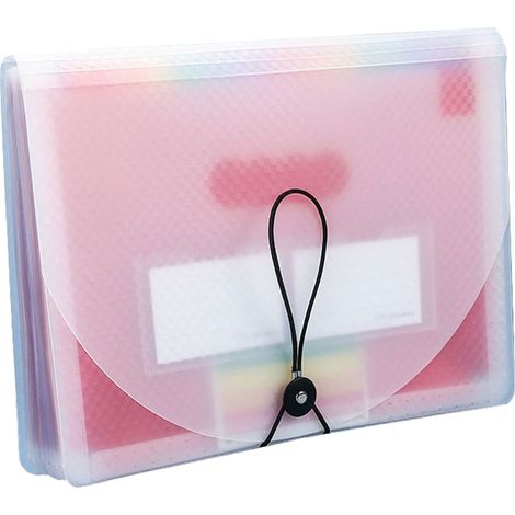 1 Chemise classement extensible, onglets colorés, fermeture élastique, format A4, pour bureau école maison (1/5)