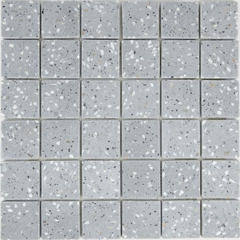 MOSAIQUE TERRAZZO DARK GREY 1 PLAQUE 30,5 x 30,5 CM CASA LINEA