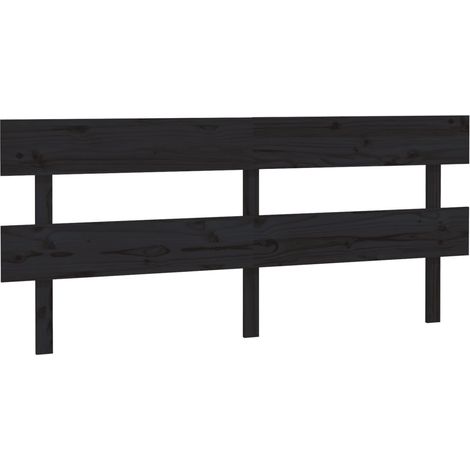 Maison Exclusive - Kopfteil Schwarz 184x3x81 cm Massivholz Kiefer