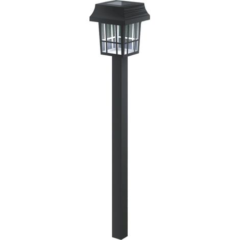 Lampioncino segnapassi Led Cage 0,2W Nero con pannello solare IP44 Bianco freddo 6500K con sensore crepuscolare Aigostar (1/4)