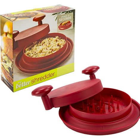 Hachoir à viande manuel avec base antidérapante, broyeur efficace pour poulet, bœuf, poignées rouges (1/5)