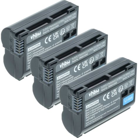 vhbw 3x Akku kompatibel mit Nikon Batteriegriff MB-D12, MB-D11, MB-D15, MB-D18, MB-N10, MB-D16, MB-D17, MB-D14 (2000 mAh, 7 V, Li-Ion), Infochip (1/5)