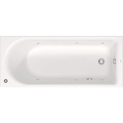 Bañera de hidromasaje Duravit D-Neo, empotrada, 1 fondo