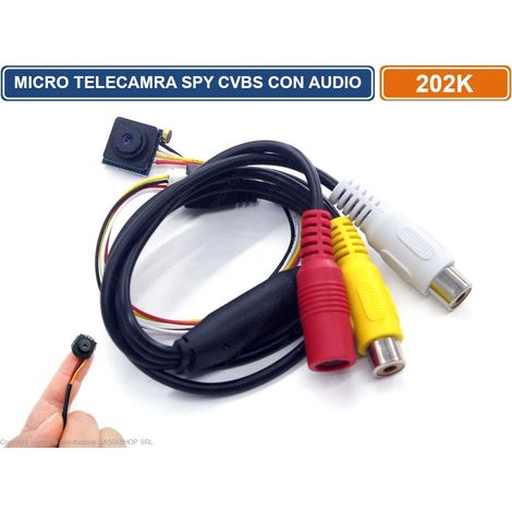 MICRO TELECAMERA SPY CVBS OTTICA MINIATURIZZATA 700TVL 3.7MM CON MICROFONO PER AUDIO