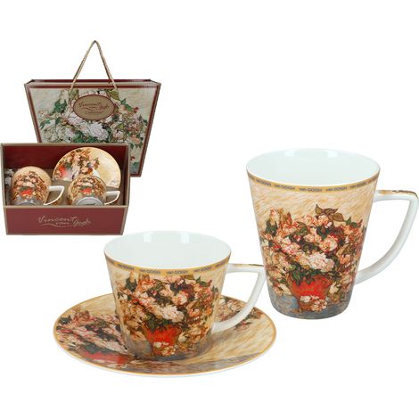 Carmani, juego para dos: taza + jarra - VAN gogh/Jarrón con rosas (1/3)