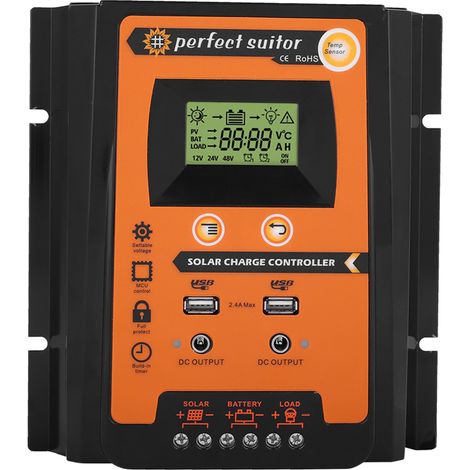 solarregler 24v,Solarregler 24V,Mppt Solarladeregler,Laderegler Solar 12V Mppt,Solarpanel Laderegler,12V/24V 30A50A Mppt Solarladeregler Solar Panel Batterieregler Batterie Intelligente Regler Mit Dua (1/5)