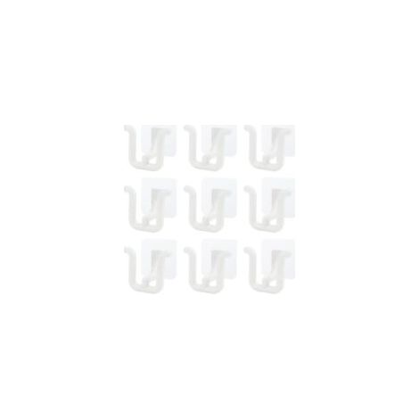 Zapatero de pared con 9 ganchos, autoadhesivo, de acrílico, ahorra espacio, para puertas de baño, cocina o armario. - Crezuo (1/4)