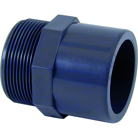 PVC Fitting, PVC Übergangsmuffe 32-25mm, AG 3/4 Zoll, PN10 (1/3)