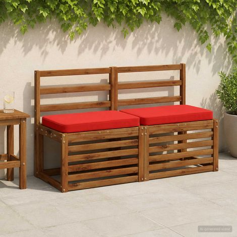 vidaXL Coussin de banc 1 pièce VUGHT 100 % polyester Rouge (1/5)